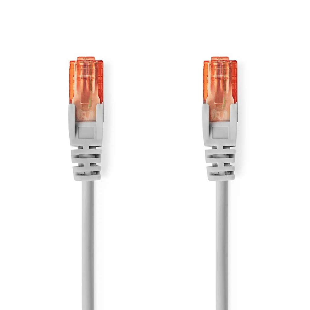 [CCGL85230GY50] Nedis Câble réseau CAT6 | RJ45 Male | RJ45 Male | U/UTP | 5.00 m | Rond | PVC | Gris | Label