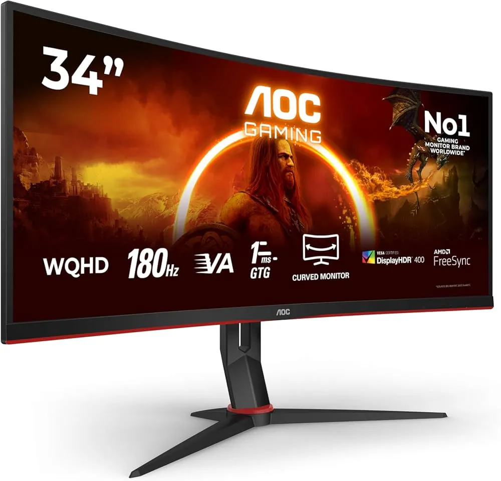 [CU34G2XP/BK] AOC CU34G2XP 34" 3440x1440 UWQHD 180Hz Gaming Monitor
