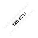 Brother TZE-S231 - Ruban d'étiquettes 12 mm noir sur blanc