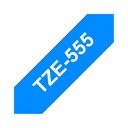 Brother TZe555 - Ruban d'étiquettes pour P-Touch 24 mm blanc sur bleu