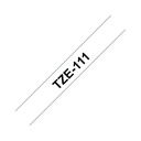 Brother TZe111 - Ruban d'étiquettes pour P-Touch 6 mm noir sur transparent