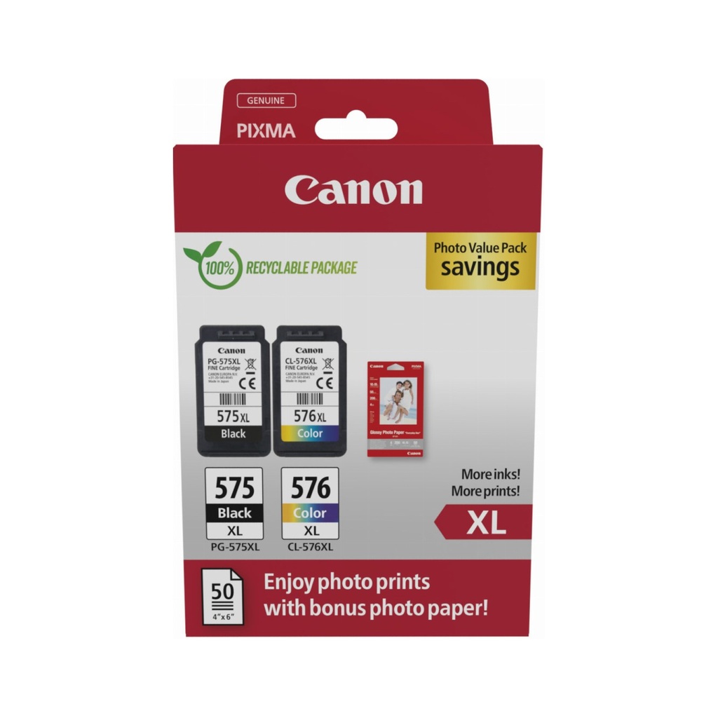 CANON PG-575XL CL-576XL - Pack de cartouches d'encre