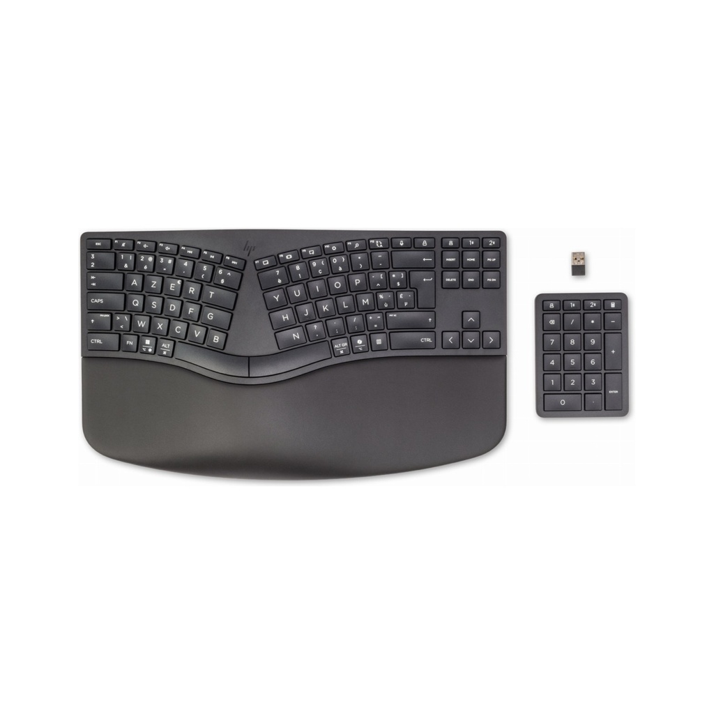 HP 960 - Clavier sans fil ergonomique AZERTY BE noir
