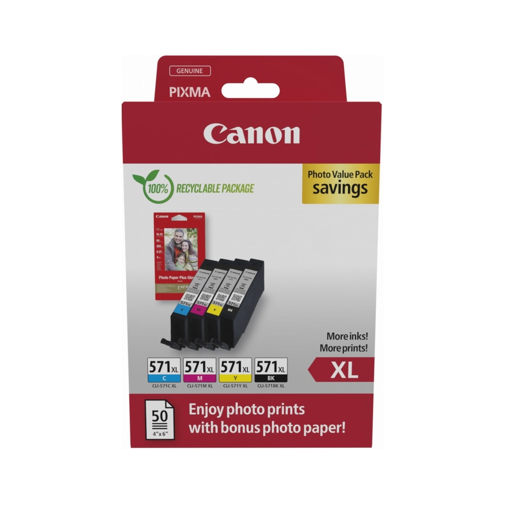 CANON CLI-571XL - Pack de cartouches d'encre