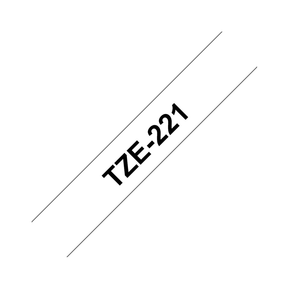 Brother TZe221 - Ruban d'étiquettes pour P-Touch 9 mm noir sur blanc