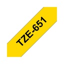 Brother TZe651 - Ruban d'étiquettes pour P-Touch 24 mm noir sur jaune