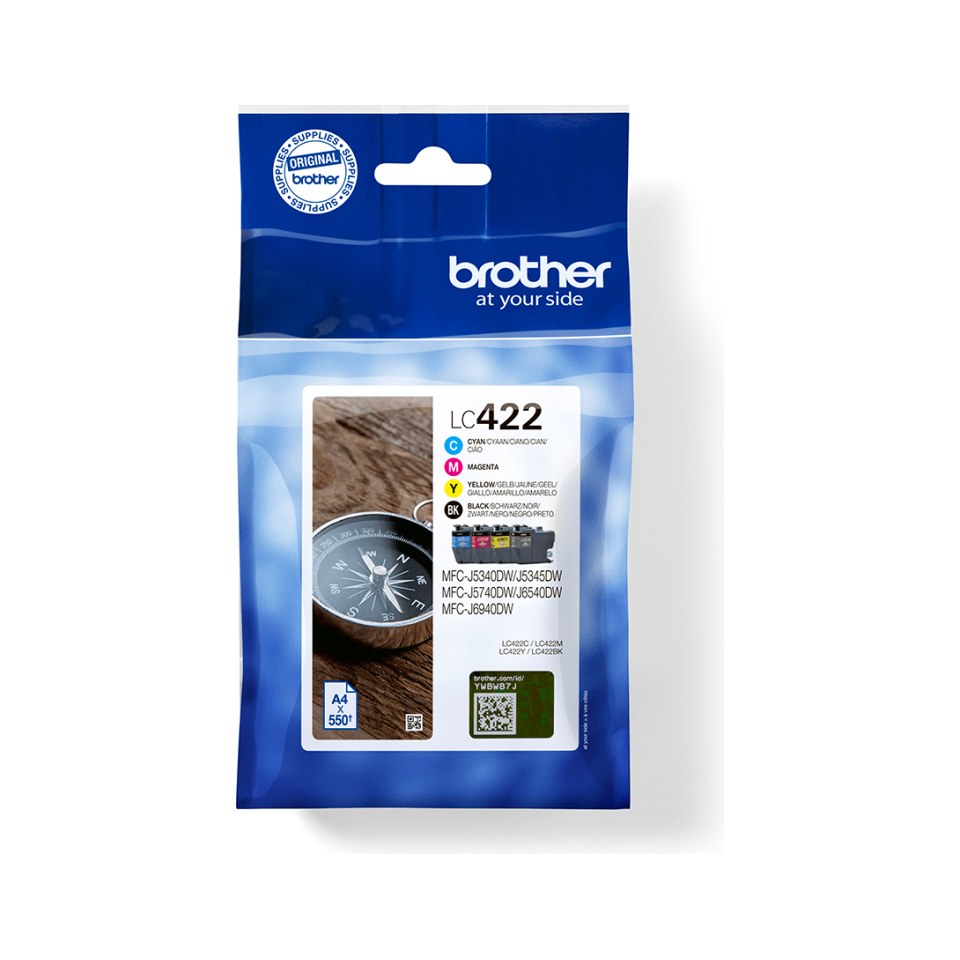 Brother Each printsup - Pack de cartouches d'encre (cyan, magenta, jaune, noir)