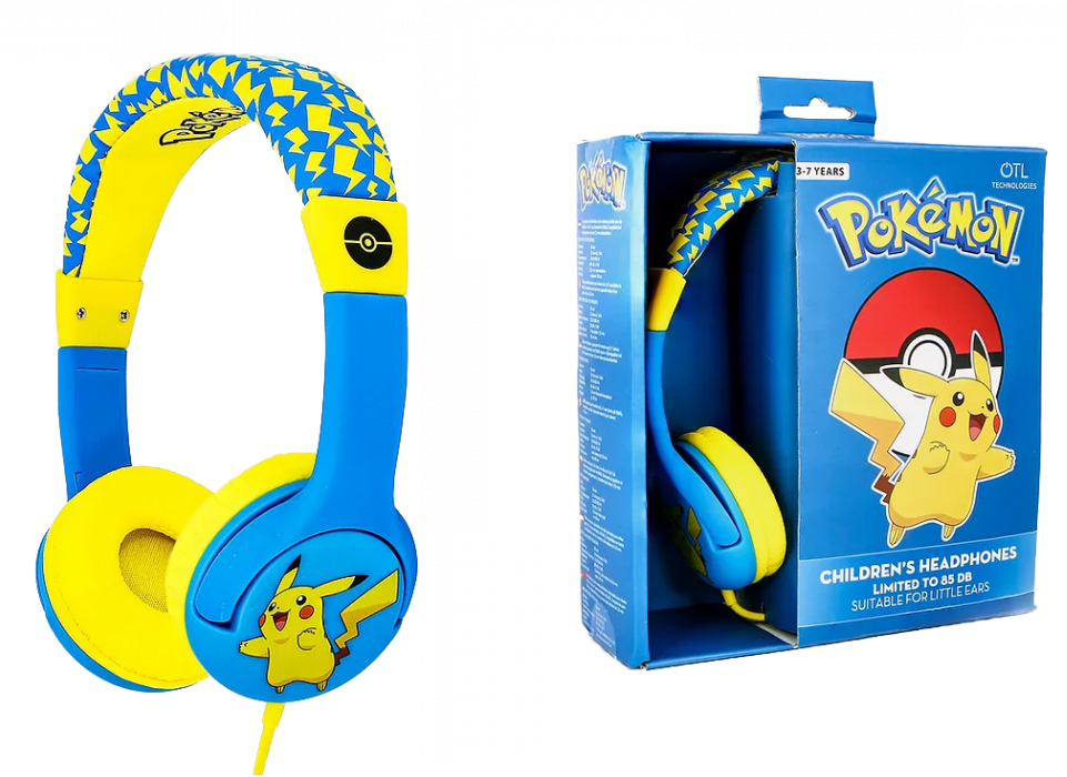 [PK079 Pikachu Junior] Pokémon - Casque audio Pikachu pour enfants
