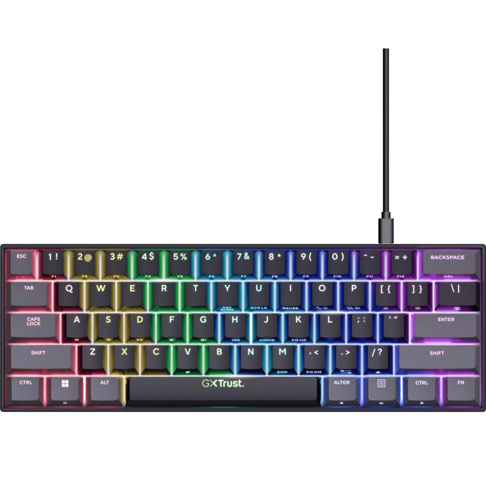 [25507] TRUST GXT867 ACIRA 60% MINI GAMING KEYBOARD BE
